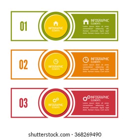 Comparative chart with banner for presentation, informative forms. Option. 