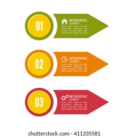 Comparative chart with banner for presentation, informative forms. 