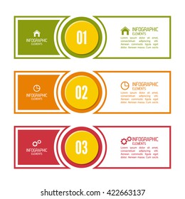 Comparative chart with banner for presentation, informative forms. 