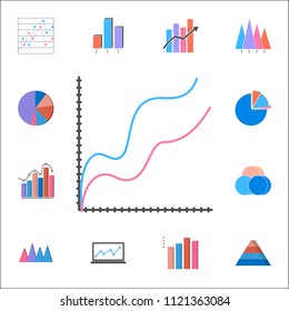 comparative chart icon. Detailed set of Charts Diagramms icons. Premium quality graphic design sign. One of the collection icons for websites, web design, mobile app on white background