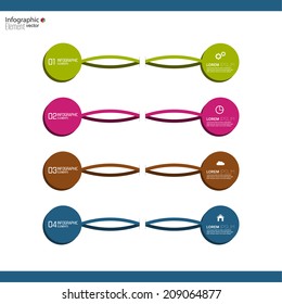 Comparative chart with templates for presentation, informative forms. Option. 