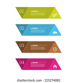 Comparative chart with templates for presentation, informative forms. 