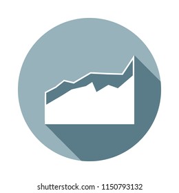 a comparative diagram icon in Flat long shadow. One of web collection icon can be used for UI/UX
