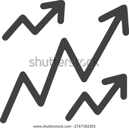 Comparative growth analysis and multiple rising line graphs