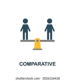 Comparative icon. Flat sign element from data analytics collection. Creative Comparative icon for web design, templates, infographics and more