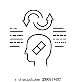 comparative philosophy line icon vector. comparative philosophy sign. isolated contour symbol black illustration