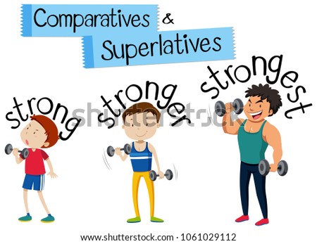 Comparatives and Superlatives strong illustration