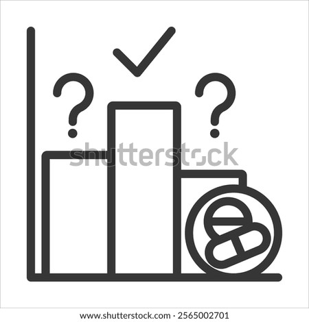 Comparator Outline Icon Vector Illustration