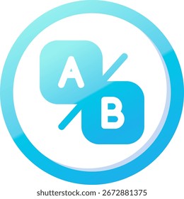 Compare ab Line vector Icon Design