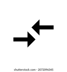 compare arrows Icon. Flat style design isolated on white background. Vector illustration