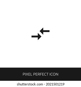 Compare arrows Pixel Perfect Icon for Web, App, Presentation. editable outline style. simple icon vector eps 10