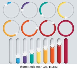 Compare bar, chart infographics or options review, analysis service vector menu interface, features checklist. Vector illustration. Eps 10.