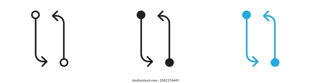 Compare icon black white vector outline