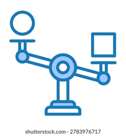 Compare Icon Blue Dualtone Design Vector Illustration