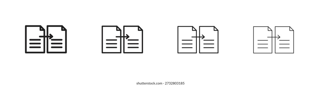 Compare icon concept. Thin line symbol. Simple outline style vector