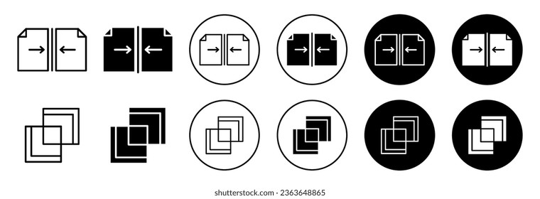 compare icon. data sheet document comparison symbol set. two file difference analysis vector line icon.