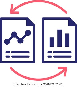 Compare Icon Fill Vector Illustration