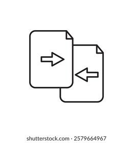 Compare icon Flat simple outline