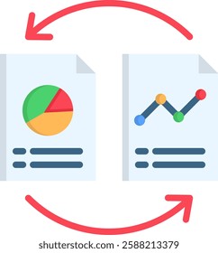 Compare Icon Flat Vector Illustration