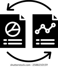 Compare Icon Glyph Vector Illustration