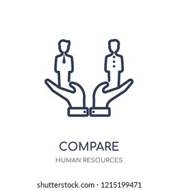 Compare icon. Compare linear symbol design from Human resources collection.