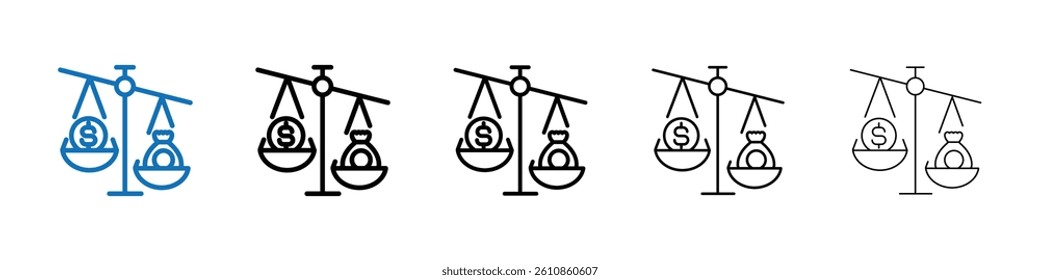 Compare icon Outline vector logo for web ui