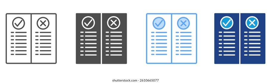Compare Icon Set Multiple Style Collection