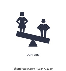 compare icon. Simple element illustration from human resources concept. compare editable symbol design on white background. Can be use for web and mobile.