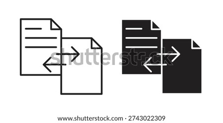 Compare icon vector Illustration and outline Icons. vector silhouette.