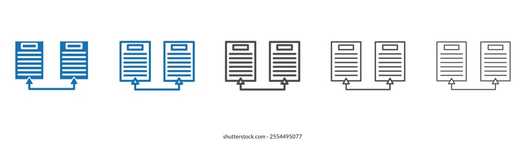 Compare icon vector set collection for web
