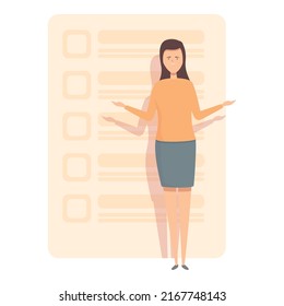 Compare indicator test icon cartoon vector. Cost product. Business unit