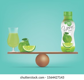 Compare lemonade and balance with the lemonade box.