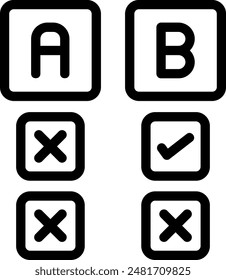 icono de línea de comparación, Vector