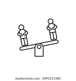 Compare logo sign vector outline