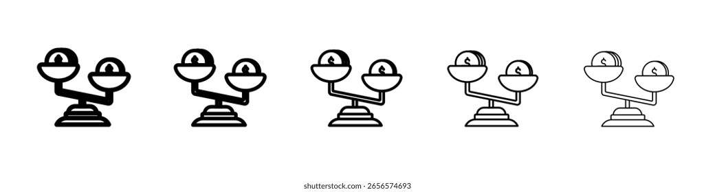 Compare price icon outline simple illustration isolated