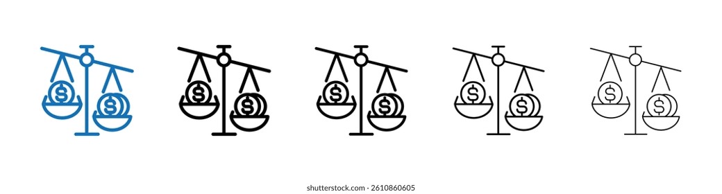 Compare price icon Outline vector logo for web ui