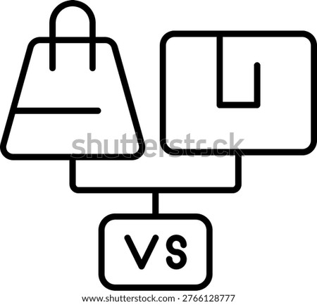 Compare Products Illustration vector Icon Design