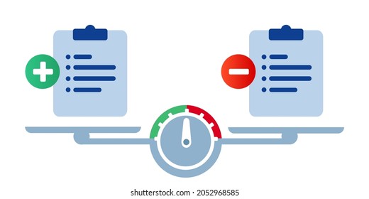 comparar dos opciones análisis de factores positivos y negativos