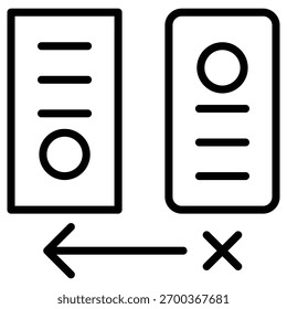 compare web icon in outline style