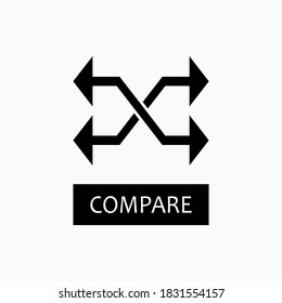 Compare's Icon. Arrow Spread Sign. Flexible Symbol - Vector Logo Template.