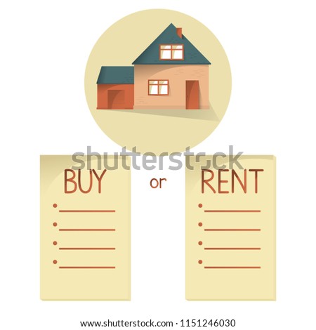 comparing buy rent house list bullets stock vector royalty free list property for rent free