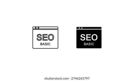 Comparison of basic seo icons in different styles for digital design