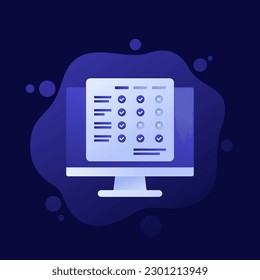 comparison chart with a computer vector illustration