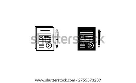 Comparison of document icons with and without a filled appearance