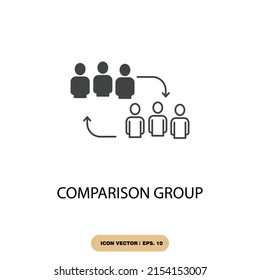 comparison group icons  symbol vector elements for infographic web