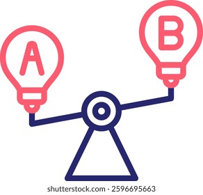 Comparison Icon Color Vector Illustration