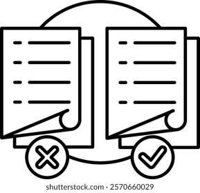 Comparison Icon - Line Style - Social Anxiety Theme