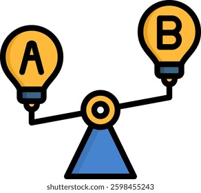 Comparison Icon Lineal Color Vector Illustration