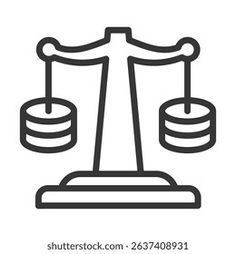 Comparison Icon Lineal Style Vector Illustration