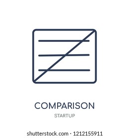 Comparison icon. Comparison linear symbol design from Startup collection. Simple outline element vector illustration on white background.